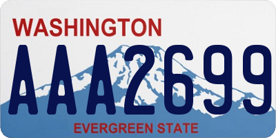 WA license plate AAA2699