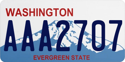 WA license plate AAA2707