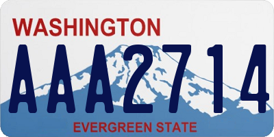 WA license plate AAA2714