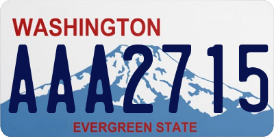 WA license plate AAA2715