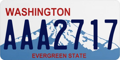 WA license plate AAA2717