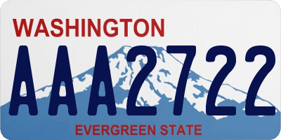 WA license plate AAA2722