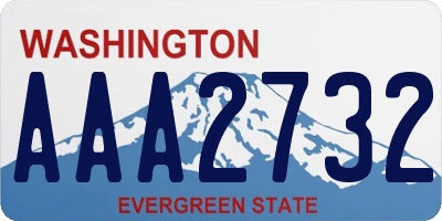 WA license plate AAA2732