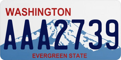 WA license plate AAA2739