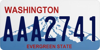 WA license plate AAA2741