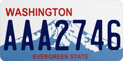 WA license plate AAA2746