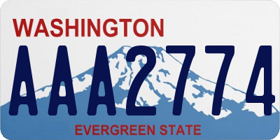 WA license plate AAA2774