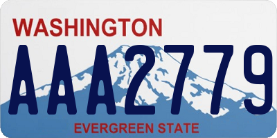 WA license plate AAA2779