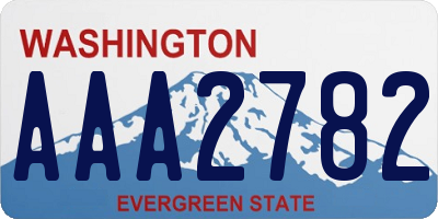 WA license plate AAA2782