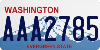 WA license plate AAA2785