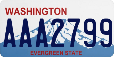 WA license plate AAA2799