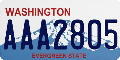 WA license plate AAA2805