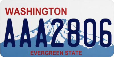 WA license plate AAA2806