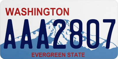 WA license plate AAA2807