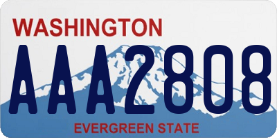 WA license plate AAA2808