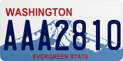 WA license plate AAA2810