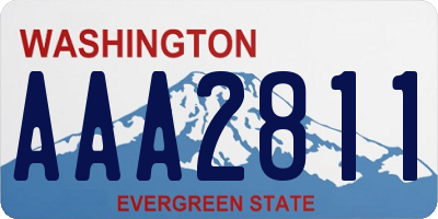 WA license plate AAA2811