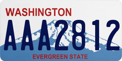 WA license plate AAA2812