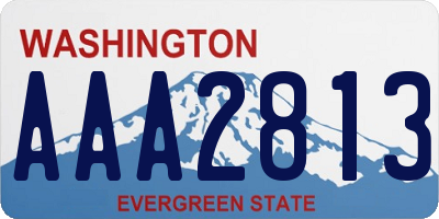 WA license plate AAA2813