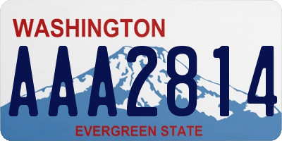 WA license plate AAA2814