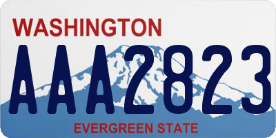 WA license plate AAA2823