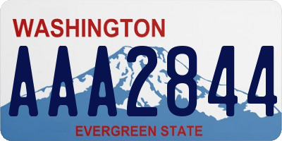 WA license plate AAA2844