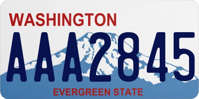 WA license plate AAA2845