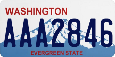 WA license plate AAA2846