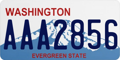 WA license plate AAA2856