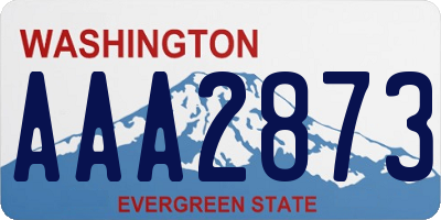 WA license plate AAA2873