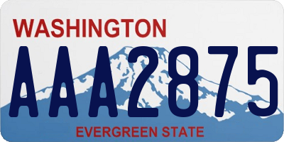 WA license plate AAA2875