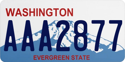 WA license plate AAA2877