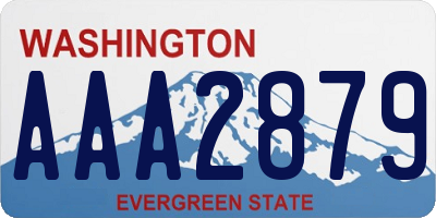 WA license plate AAA2879