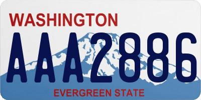 WA license plate AAA2886