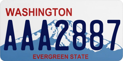 WA license plate AAA2887