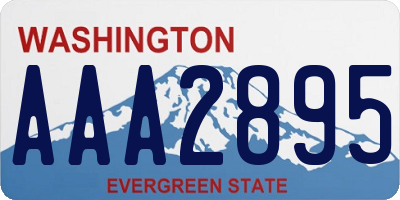 WA license plate AAA2895