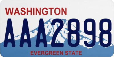 WA license plate AAA2898