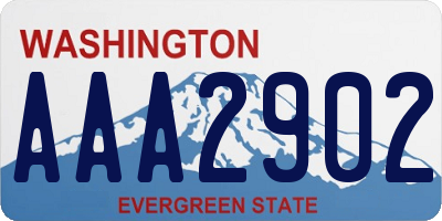 WA license plate AAA2902