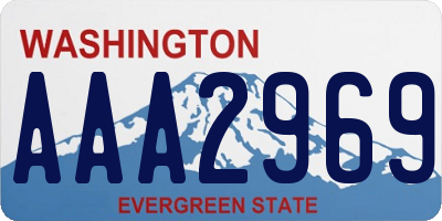 WA license plate AAA2969