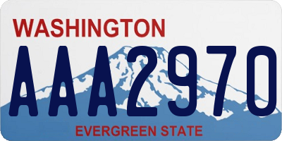 WA license plate AAA2970