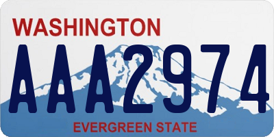 WA license plate AAA2974