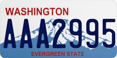 WA license plate AAA2995