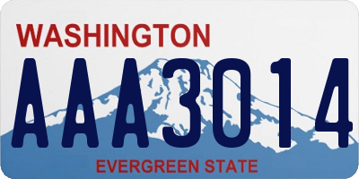 WA license plate AAA3014