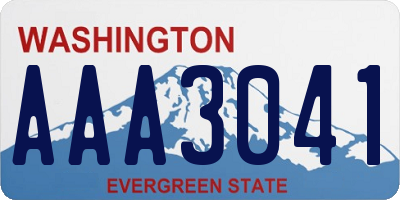 WA license plate AAA3041