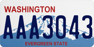 WA license plate AAA3043