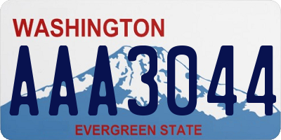WA license plate AAA3044