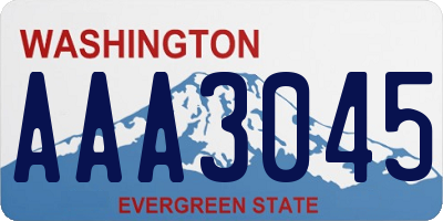 WA license plate AAA3045