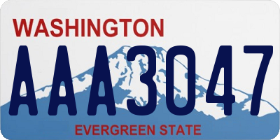 WA license plate AAA3047