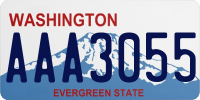 WA license plate AAA3055