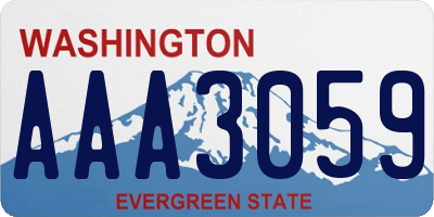 WA license plate AAA3059